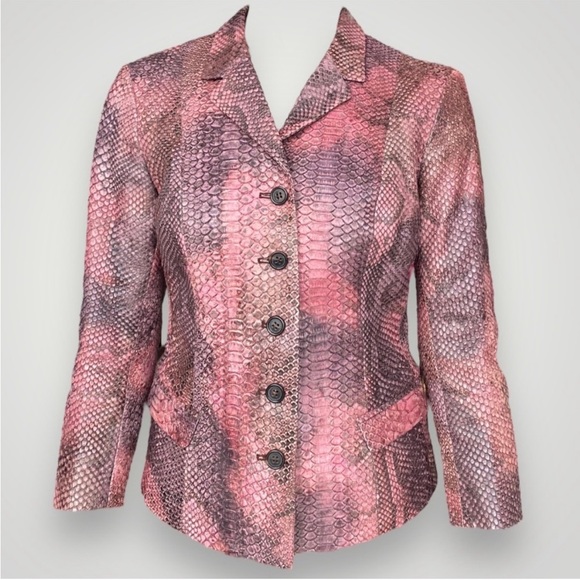 Prada Pink Python Skin Jacket - Size 2 - Picture 1 of 5
